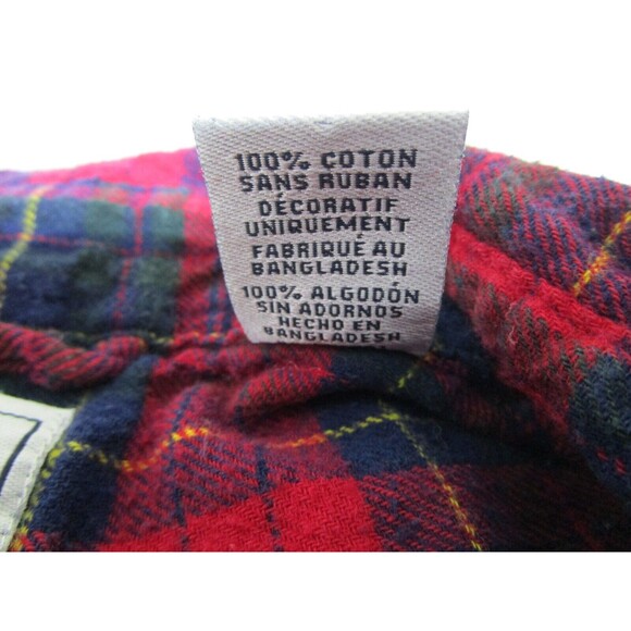 Chaps Mens Flannel Button Up Shirt Size 2XL Red Black Plaid Long Sleeve - Picture 5 of 12